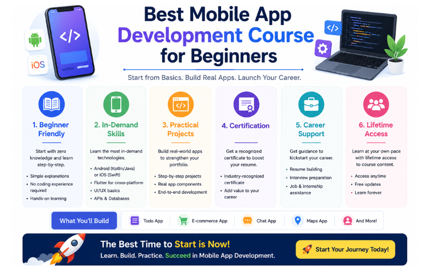 Mobile app development course for beginners