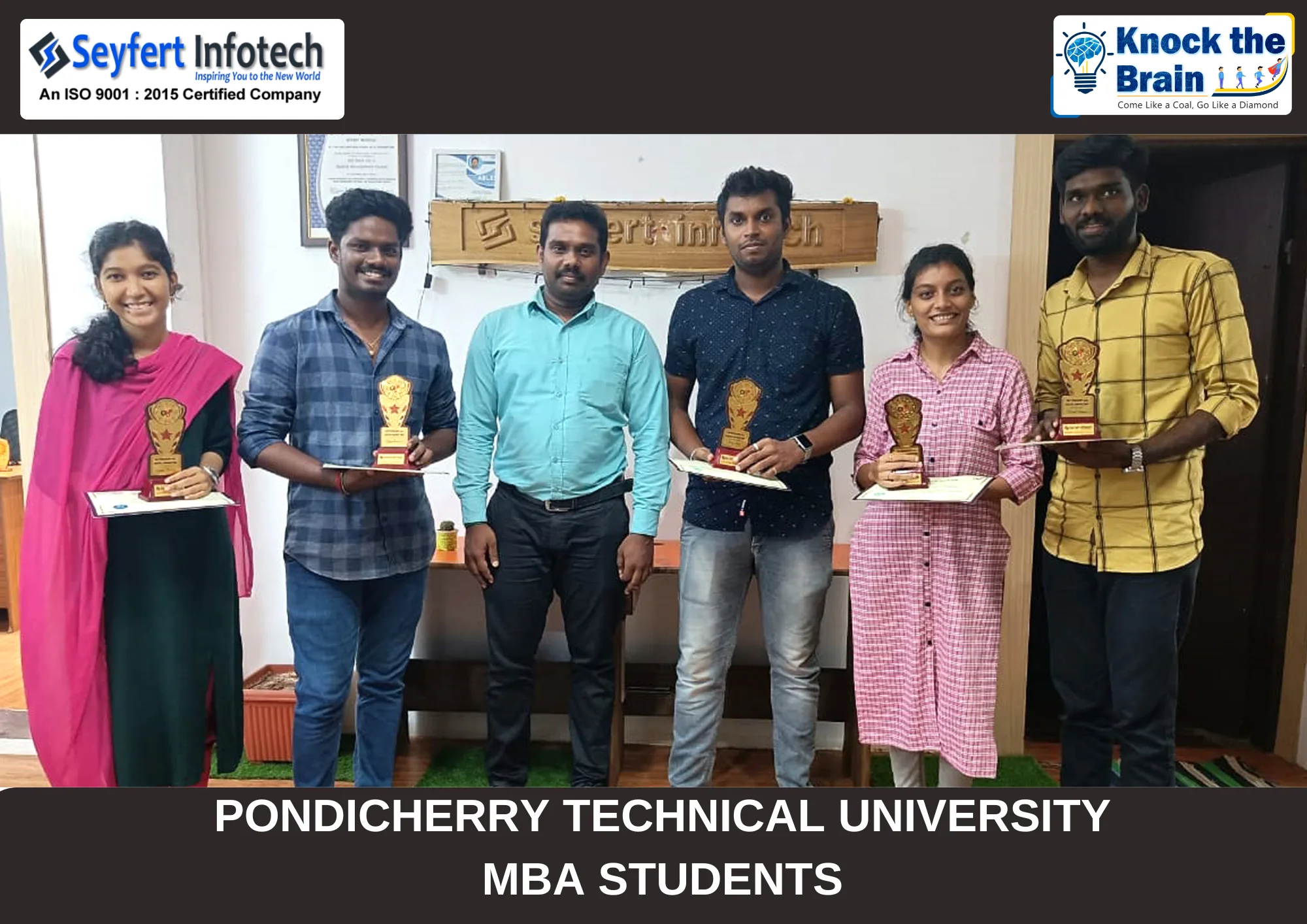 Knock The Brain internship training students in Pondicherry